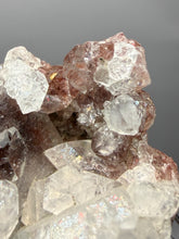 Load image into Gallery viewer, Lustrous Apophyllite over Red Heulandite (Zeolite Pocket) — Deccan Traps, Maharashtra, India