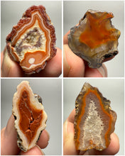 Load image into Gallery viewer, Lot of 4 Small Malawi Agate Halves – Polished Rare Colorful Collector Specimens