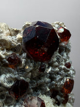 Load image into Gallery viewer, High-Grade Naturally Faceted Red Spessartine Garnet on Matrix — Skardu, Pakistan