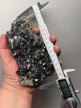 Load image into Gallery viewer, 6.1” New Find: Huanzala Mine Peru Sphalerite + Chalcopyrite + Apatite + Calcite + Quartz | Collector Display Specimen