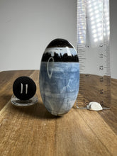 Load image into Gallery viewer, Lingam - Blue Opal with Chalcedony from India