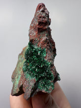 Load image into Gallery viewer, Brochantite Collector Mineral Specimen – Vivid Green Copper Crystals from Morocco