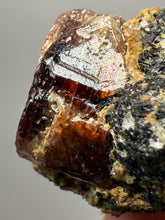 Load image into Gallery viewer, Naturally Faceted Zircon Crystal on Pegmatite–Biotite Matrix • Pakistan Mineral Specimen