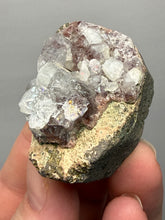 Load image into Gallery viewer, Lustrous Apophyllite over Red Heulandite (Zeolite Pocket) — Deccan Traps, Maharashtra, India