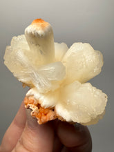 Load image into Gallery viewer, Cream Stilbite Flower on
Orange Heulandite Zeolite Cluster – India (Collector Mineral Specimen)