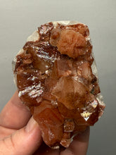 Load image into Gallery viewer, Rare Red Apophyllite + Druzy Red Stilbite Flowers — Deccan Traps, India