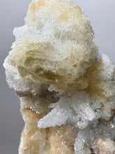 Load image into Gallery viewer, RARE COMBO Moroccan Ram’s Horn Selenite (Gypsum) with Yellow Botryoidal Fluorite Display Specimen