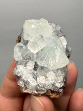 Load image into Gallery viewer, Lustrous Apophyllite over Red Heulandite (Zeolite Pocket) — Deccan Traps, Maharashtra, India