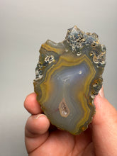Load image into Gallery viewer, High-Grade Indonesian Sumatra Agate Pair – Vibrant Banded Chalcedony with Rich Color Zoning | Ethical Lapidary & Collector Display Specimens