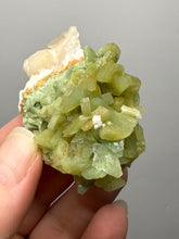 Load image into Gallery viewer, High-Grade Green Heulandite on Peach Stilbite Crystal Cluster | Deccan Traps, Maharashtra, India | Collector Mineral Specimen