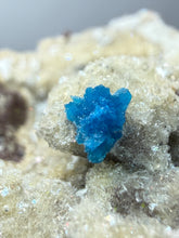 Load image into Gallery viewer, Rare Electric Blue Cavansite on Druzy Matrix – Collector Mineral Specimen | India