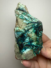 Load image into Gallery viewer, 6” Polished Native Copper in Chrysocolla — Display Specimen (Indonesia)