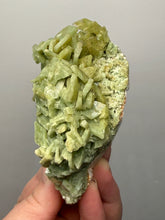 Load image into Gallery viewer, High-Grade Green Heulandite on Peach Stilbite Crystal Cluster | Deccan Traps, Maharashtra, India | Collector Mineral Specimen