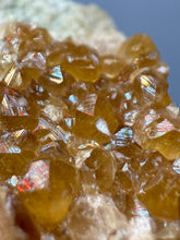 Load image into Gallery viewer, Hessonite Garnet Cluster on Matrix – Natural Collector Specimen from Pakistan | High-Grade Orange-Red Garnet Crystals