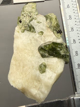 Load image into Gallery viewer, Electric Green Diopside on Quartz – Collector Mineral Specimen (Gilgit-Baltistan) Pakistan