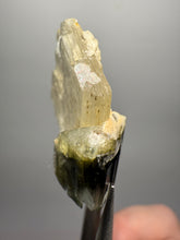 Load image into Gallery viewer, Dark Green Cap Stak Nala Tourmaline and Cleavelandite – Haramosh Mountains, Pakistan | Thumbnail Specimen
