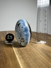 Load image into Gallery viewer, Lingam - Blue Opal with Chalcedony from India