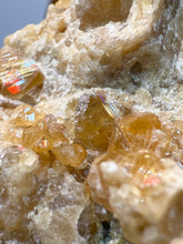 Load image into Gallery viewer, Hessonite Garnet Cluster on Matrix – Natural Collector Specimen from Pakistan | High-Grade Orange-Red Garnet Crystals