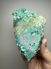 Load image into Gallery viewer, 4” Polished Native Copper in Chrysocolla — Display Specimen (Indonesia)
