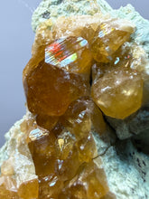 Load image into Gallery viewer, Hessonite Garnet Cluster on Matrix – Natural Collector Specimen from Pakistan | High-Grade Orange-Red Garnet Crystals