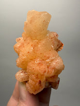 Load image into Gallery viewer, Red Heulandite on Cream Stilbite Zeolite Cluster – India (Collector Mineral Specimen)
