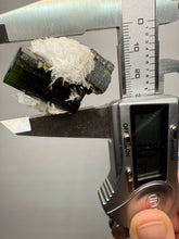 Load image into Gallery viewer, Dark Green Cap Stak Nala Tourmaline on Cleavelandite Matrix – Haramosh Mountains, Pakistan