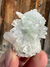 Load image into Gallery viewer, Light Mint Green Radial (Disco Ball) Apophyllite + Pink Stilbite • Maharashtra, India