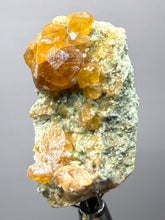 Load image into Gallery viewer, Hessonite Garnet Cluster on Matrix – Natural Collector Specimen from Pakistan | High-Grade Orange-Red Garnet Crystals