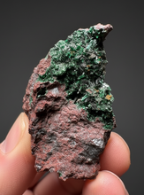 Load image into Gallery viewer, Brochantite Collector Mineral Specimen – Vivid Green Copper Crystals from Morocco