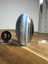 Load image into Gallery viewer, Lingam - Blue Opal with Chalcedony from India