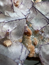 Load image into Gallery viewer, QR Code Fluorite with Druzy Chalcedony from Guizhou Province, China