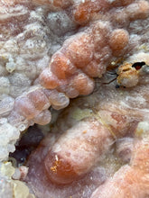 Load image into Gallery viewer, “Goblin Chalcedony” Pink & Orange Druzy Botryoidal Stalactites— Tichka Massif, High Atlas, Morocco