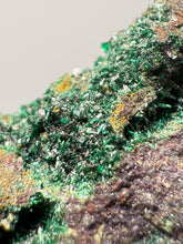 Load image into Gallery viewer, Brochantite Collector Mineral Specimen – Vivid Green Copper Crystals from Morocco