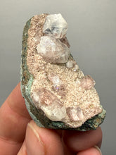 Load image into Gallery viewer, Pink Apophyllite on Red & Green Heulandite – Deccan Traps, Maharashtra, India