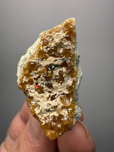 Load image into Gallery viewer, Hessonite Garnet Cluster on Matrix – Natural Collector Specimen from Pakistan | High-Grade Orange-Red Garnet Crystals