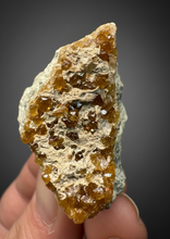 Load image into Gallery viewer, Hessonite Garnet Cluster on Matrix – Natural Collector Specimen from Pakistan | High-Grade Orange-Red Garnet Crystals