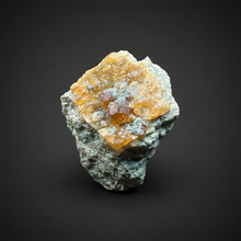 Load image into Gallery viewer, Hessonite Garnet Cluster on Matrix – Natural Collector Specimen from Pakistan | High-Grade Orange-Red Garnet Crystals