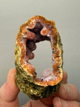 Load image into Gallery viewer, “Goblin Chalcedony” Pink & Orange Druzy Botryoidal Stalactites — Tichka Massif, High Atlas, Morocco