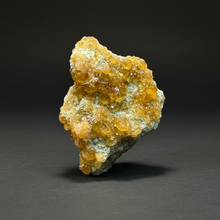 Load image into Gallery viewer, Hessonite Garnet Cluster on Matrix – Natural Collector Specimen from Pakistan | High-Grade Orange-Red Garnet Crystals
