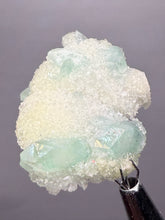 Load image into Gallery viewer, Luminous Mint Apophyllite with Glittering Druzy Sugar Quartz – India