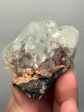 Load image into Gallery viewer, Lustrous Apophyllite over Red Heulandite (Zeolite Pocket) — Deccan Traps, Maharashtra, India