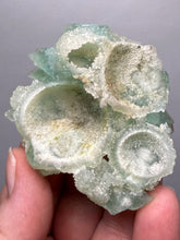 Load image into Gallery viewer, Luminous Mint Apophyllite with Glittering Druzy Sugar Quartz – India