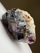 Load image into Gallery viewer, Elestial Smokey Amethyst Cluster as Secondary Quartz Growth • Brazil