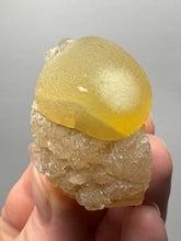 Load image into Gallery viewer, Rare Botryoidal Yellow Fluorite on Quartz Matrix Collector Mineral Specimen – Maharashtra, India