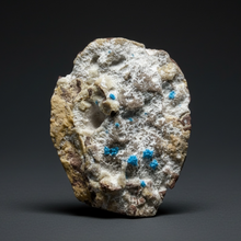 Load image into Gallery viewer, Rare Electric Blue Pentagonite on Druzy Matrix – Collector Mineral Specimen | India