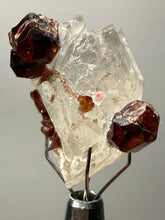 Load image into Gallery viewer, High-Grade Naturally Faceted Red Spessartine Garnet on Matrix — Skardu, Pakistan