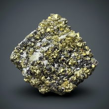 Load image into Gallery viewer, 3” New Find: Huanzala Mine Peru Sphalerite + Chalcopyrite + Apatite + Calcite + Quartz | Collector Display Specimen