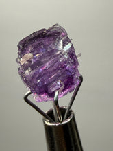 Load image into Gallery viewer, Rhodochrosite + Quartz on Purple Isometric Fluorite (Thumbnail Specimen) | Wutong Mine, China