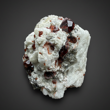 Load image into Gallery viewer, High-Grade Naturally Faceted Red Spessartine Garnet on Matrix — Skardu, Pakistan