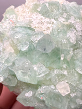 Load image into Gallery viewer, Luminous Mint Apophyllite with Glittering Druzy Sugar Quartz – India